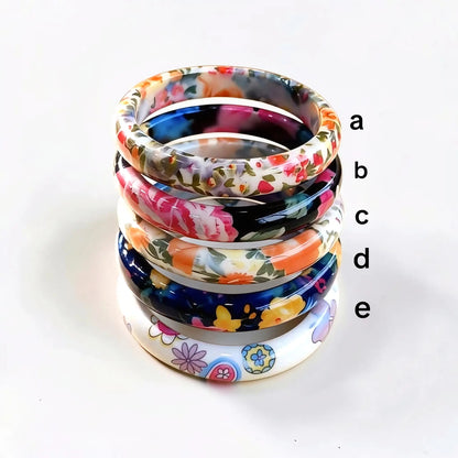 Floral Resin Bangle