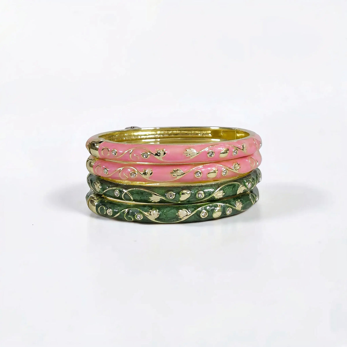 Leafy Vine Enamel Bangle