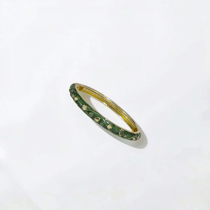 Leafy Vine Enamel Bangle