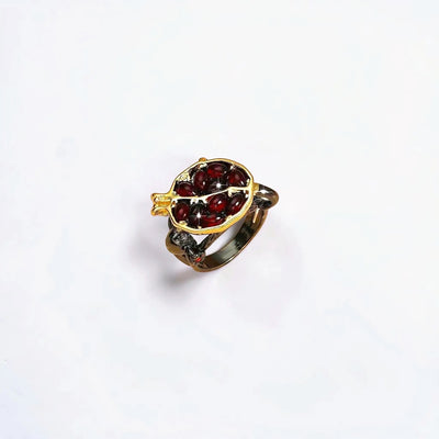 Pomegranate Garnet Ring