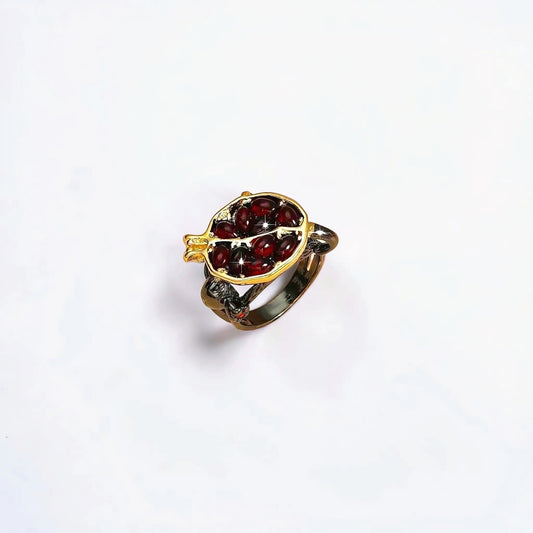 Pomegranate Garnet Ring