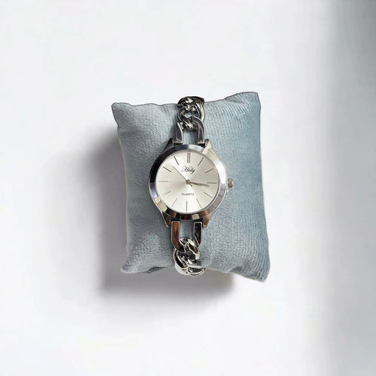 Silver Chain Link Watch