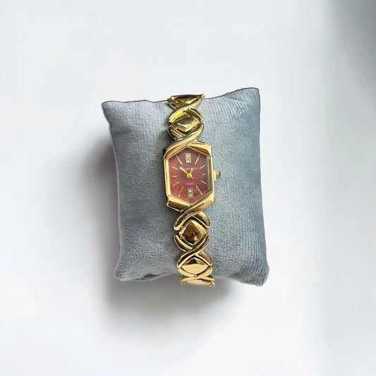 Gold Burgundy Watch