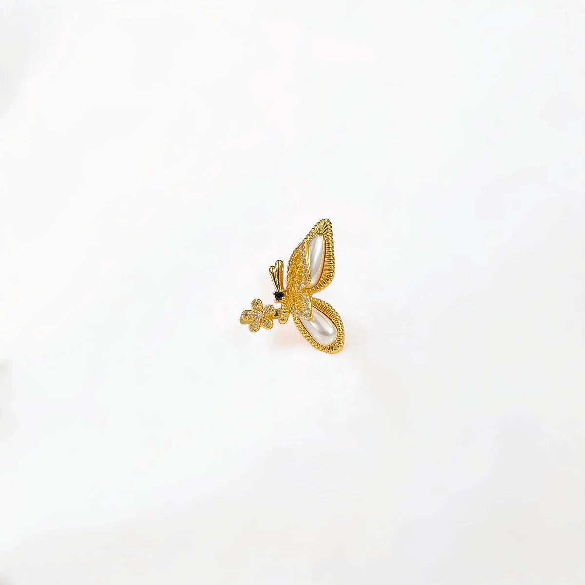 Butterfly Pearl Ring