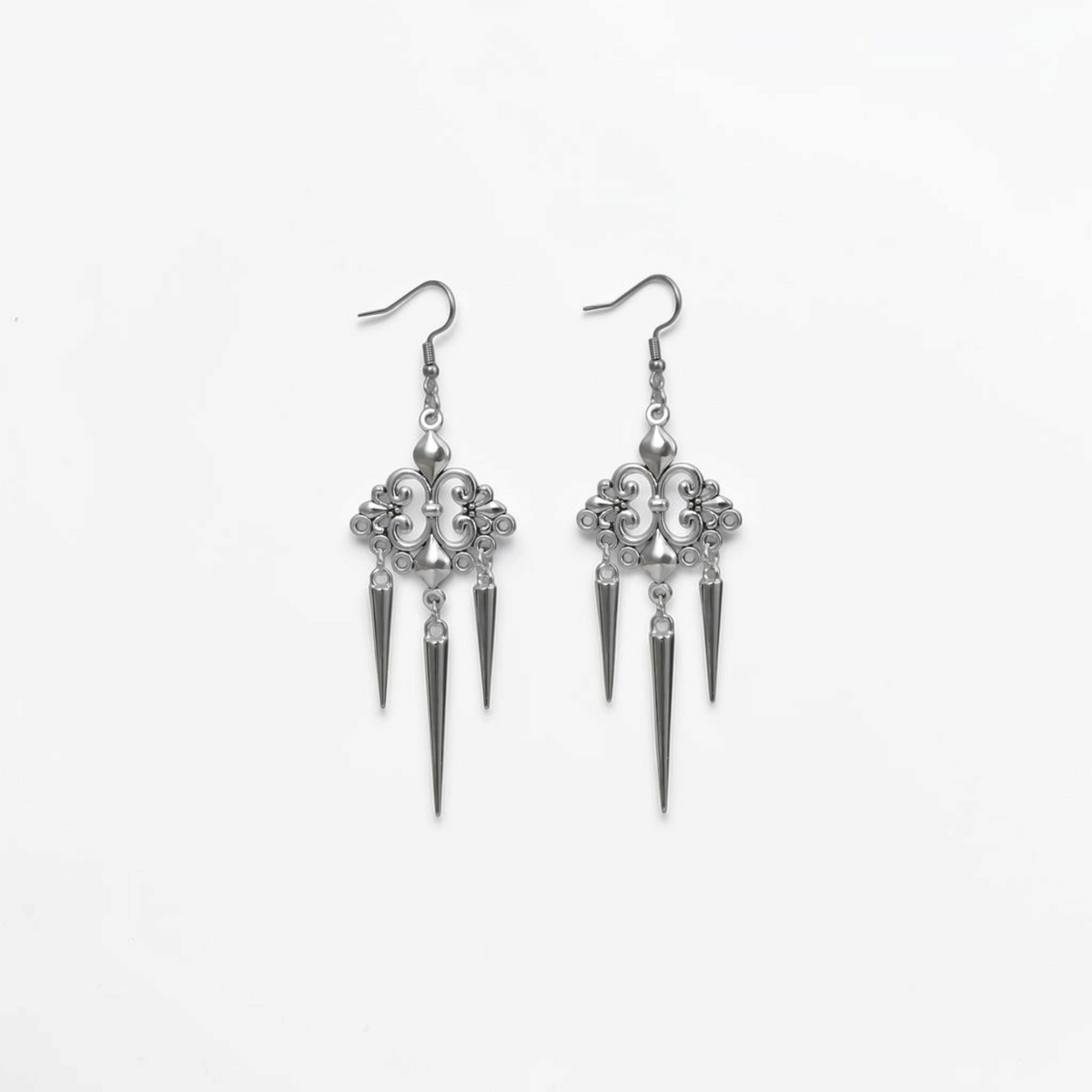 Filigree Spike Drop Earrings