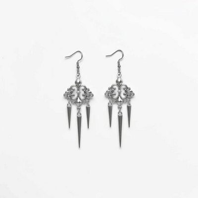 Filigree Spike Drop Earrings