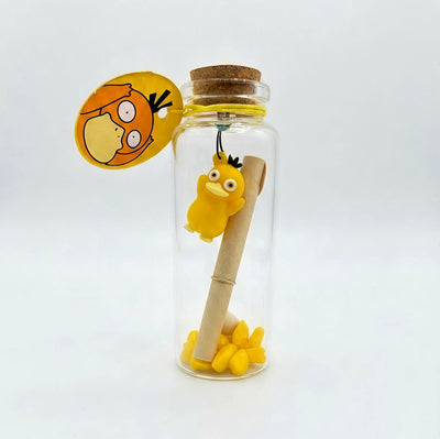 Mini Message Bottle — Psyduck Charm