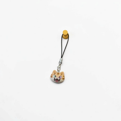 Moody Cat Phone Charm — Feral Tabby