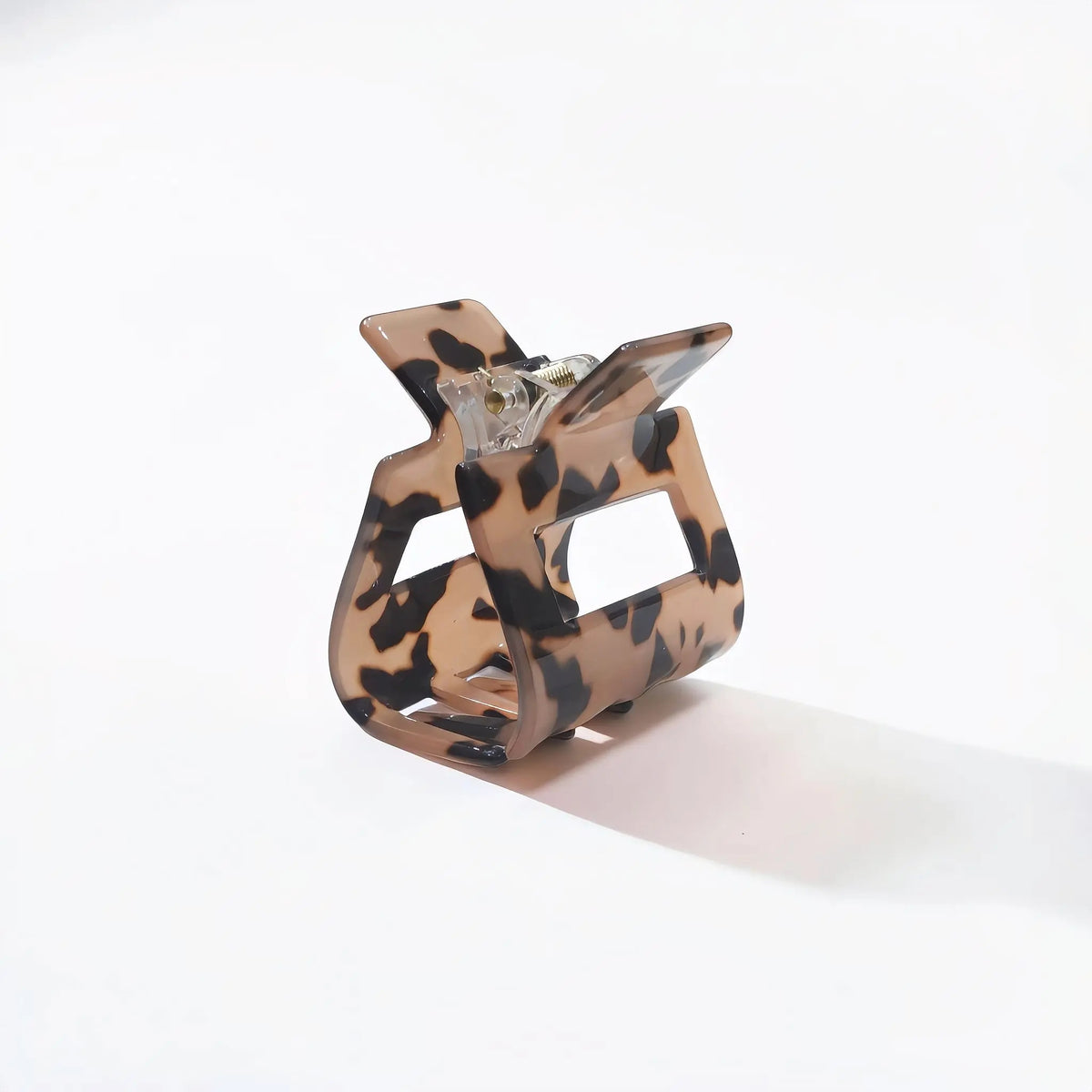 Tortoise Square Claw Clip