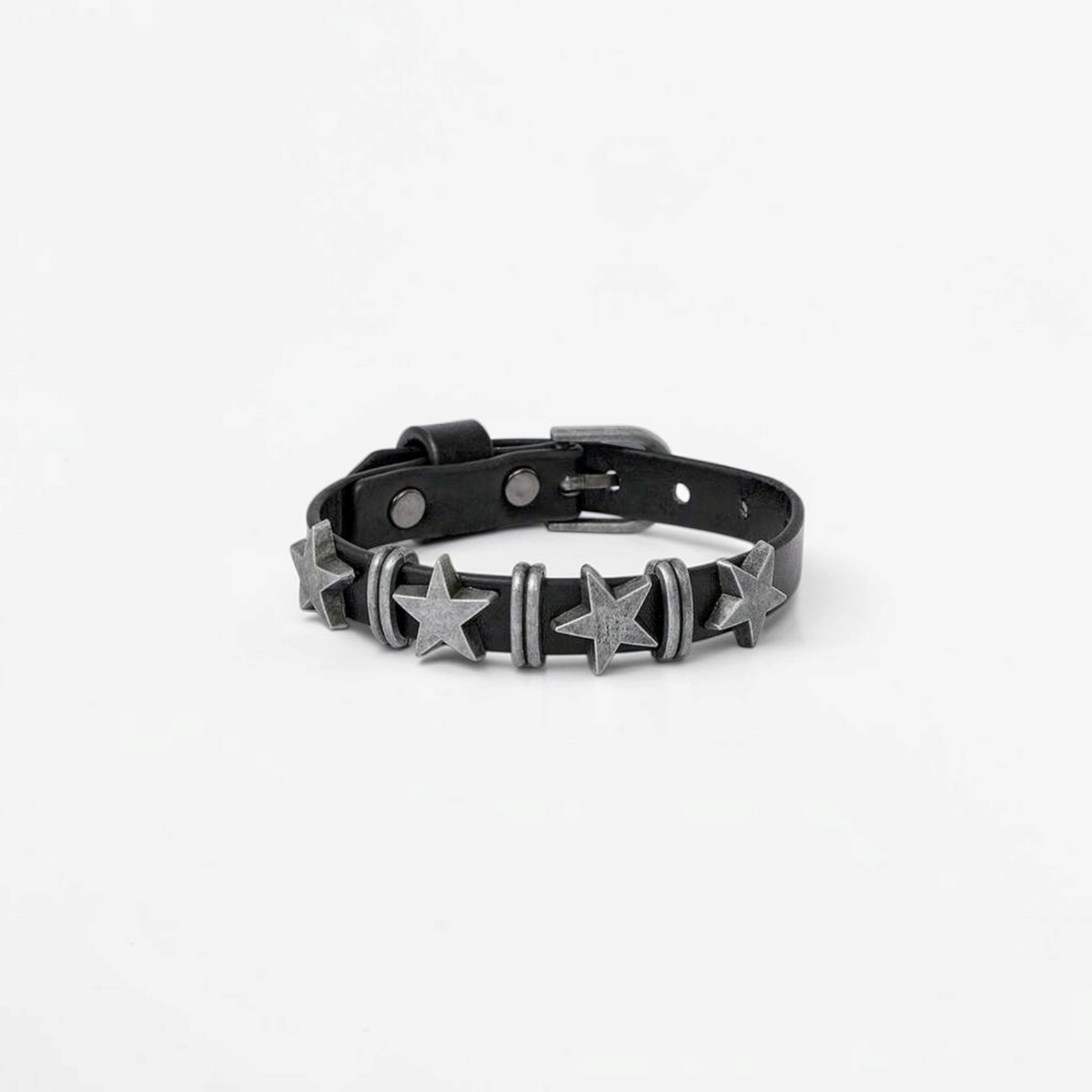 Star Studded Leather Bracelet