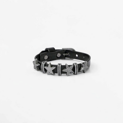 Star Studded Leather Bracelet