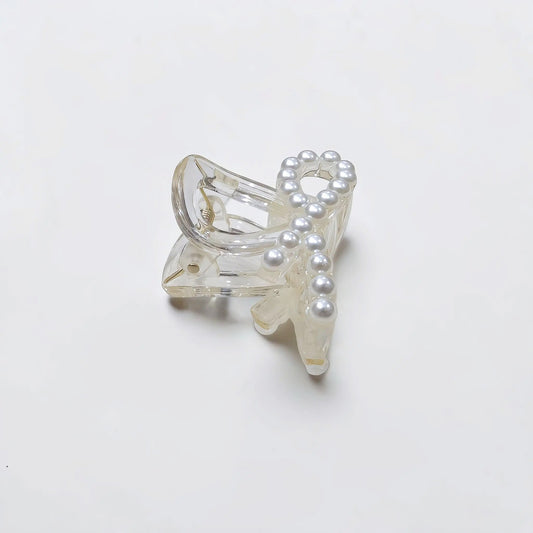 Pearl Bow Claw Clip