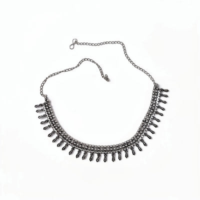 Filigree Oxidised Silver Necklace