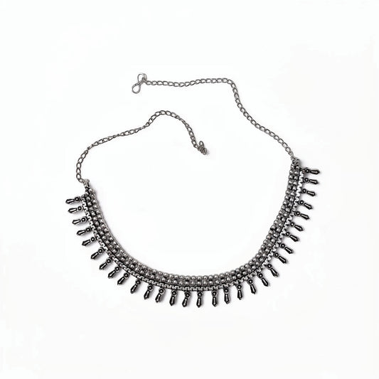 Filigree Oxidised Silver Necklace
